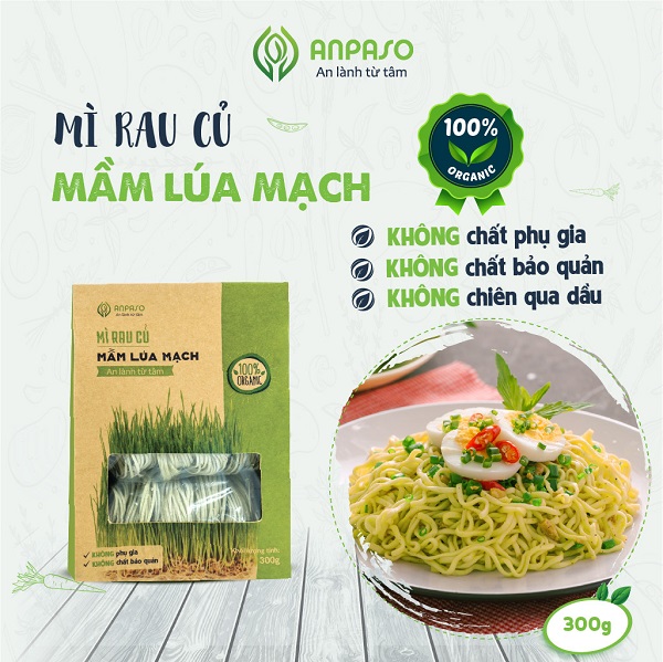 Mì Mầm Lúa Mạch Organic Anpaso